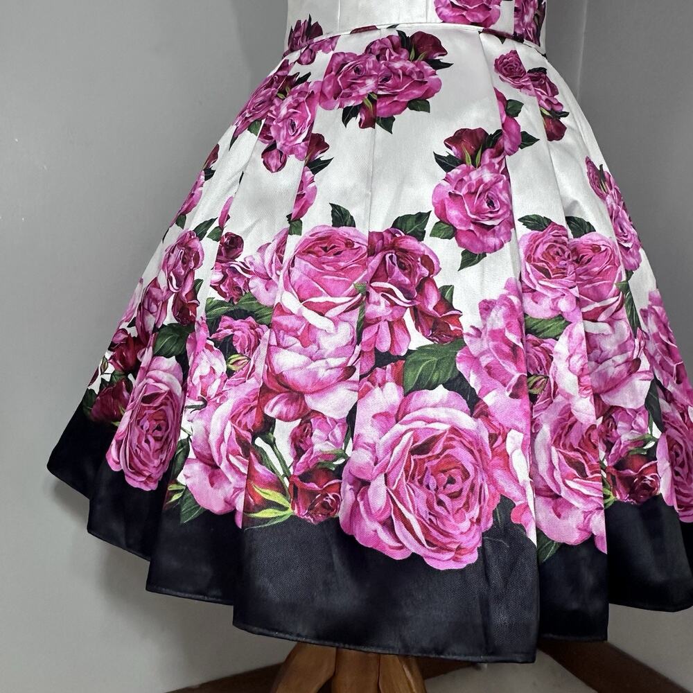 NWT Vintage Sweetheart Floral Sun Dress Sz 10 A-line Derby Coquette Party Midi - Picture 8 of 16